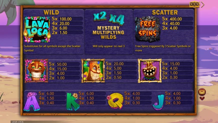 Lava Loca slot screen 2