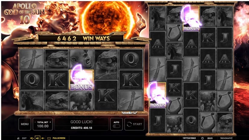 Apollo God of the Sun 10 slot screen 3