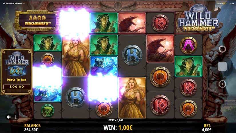 Wild Hammer Megaways slot screen 1