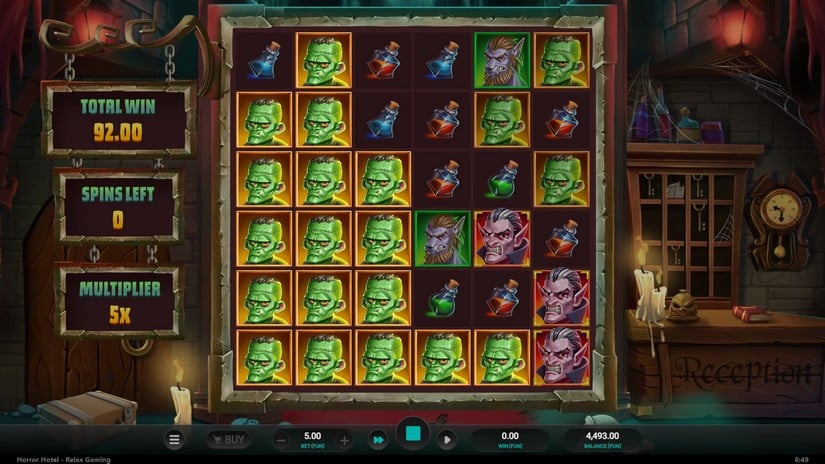 Horror Hotel slot screen 7