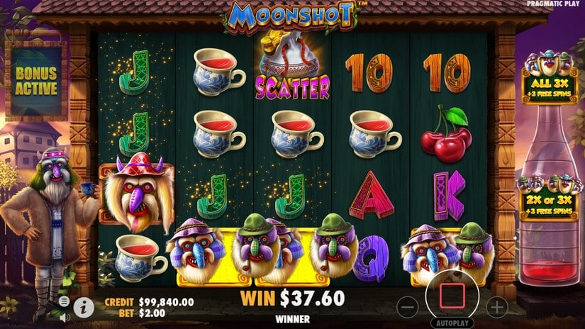Moonshot slot screen 5