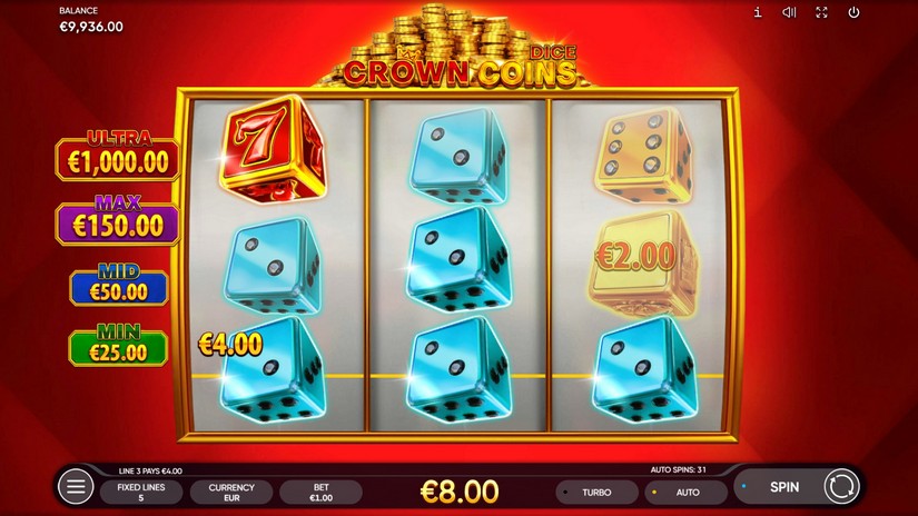 Crown Coins Dice slot screen 4