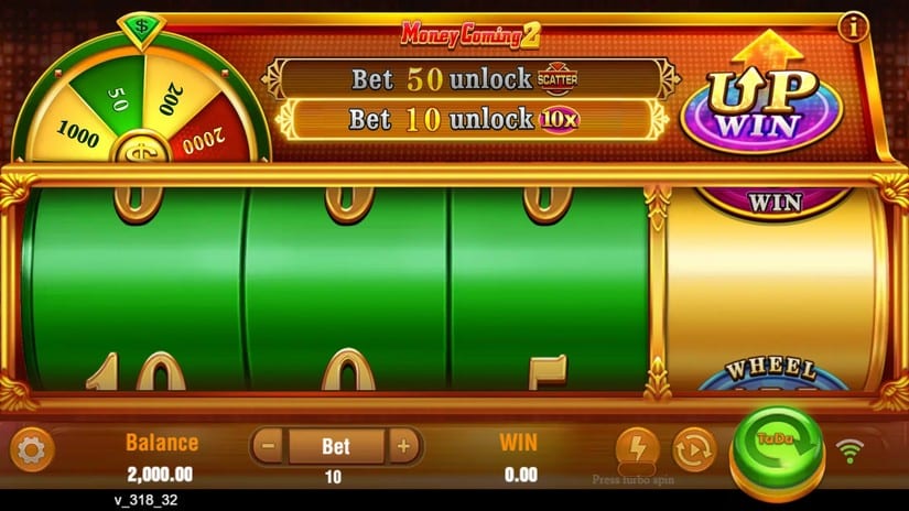 Money Coming 2 slot screen 1