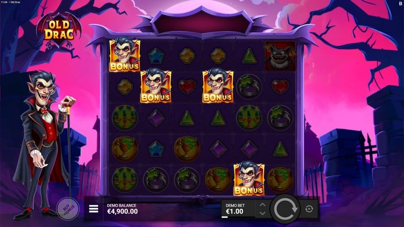 Old Drac slot screen 2