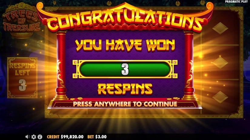 Trees of Treasure slot screen 5