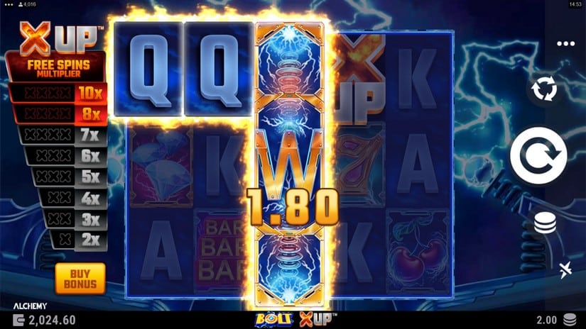 Bolt X UP slot screen 4