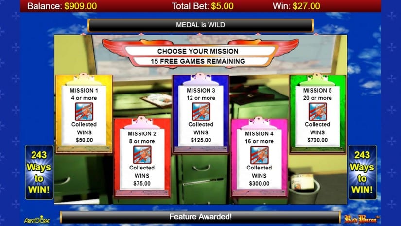 Red Baron slot screen 3