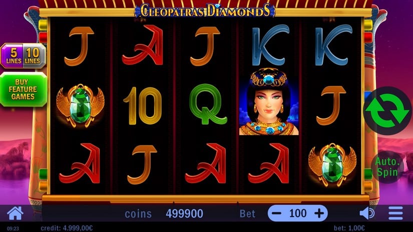 Cleopatras Diamonds slot screen 1