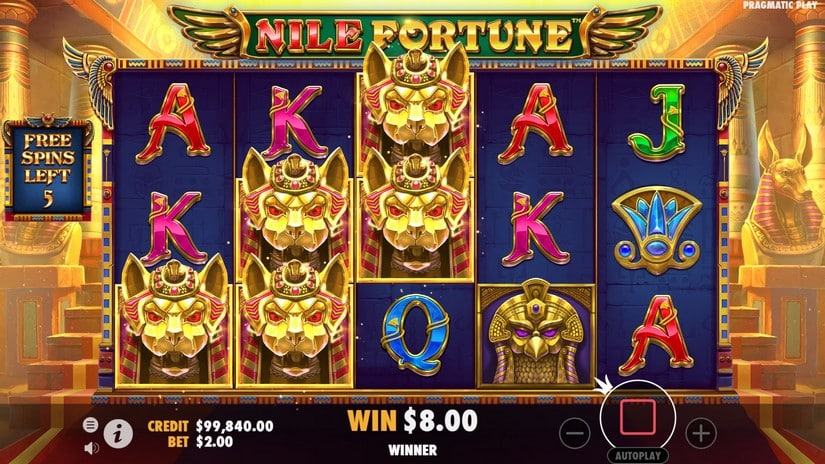 Nile Fortunes slot screen 4