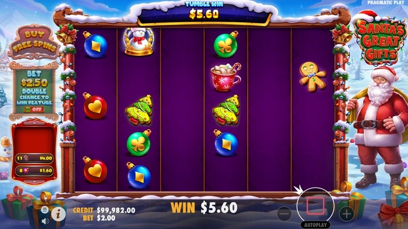 Santa’s Great Gifts slot screen 2