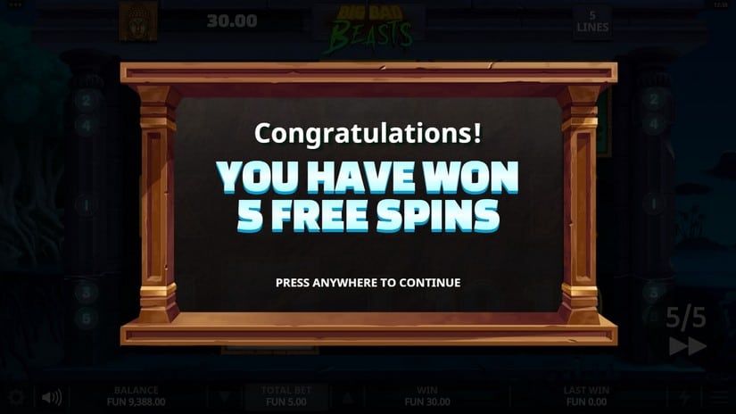 Big Bad Beasts slot screen 5