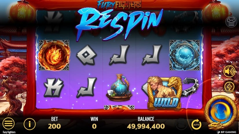 Fury Fighters slot screen 2