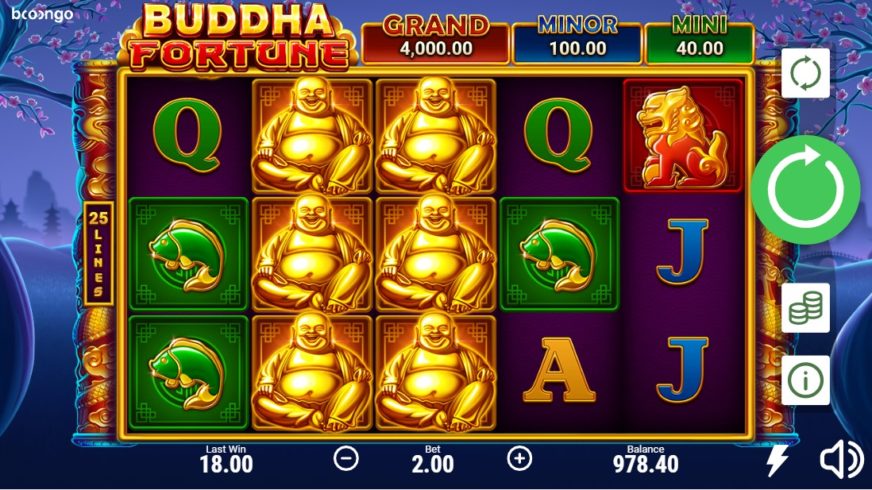 Buddha Fortune slot screen 2