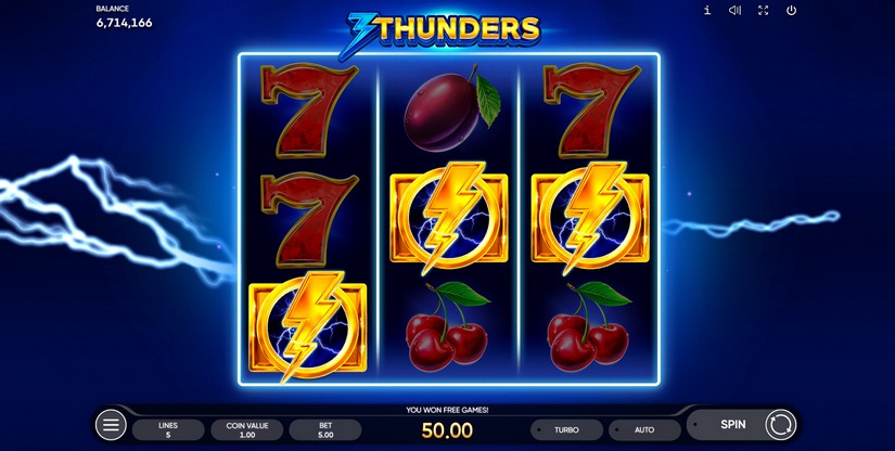 3 Thunders slot screen 1