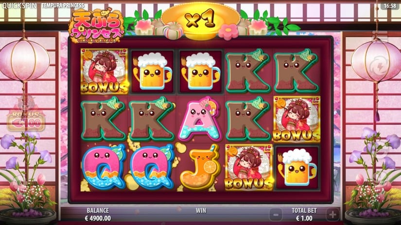 Tempura Princess slot screen 2