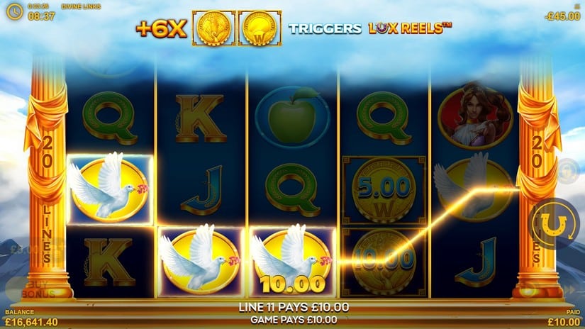 Divine Links slot screen 2