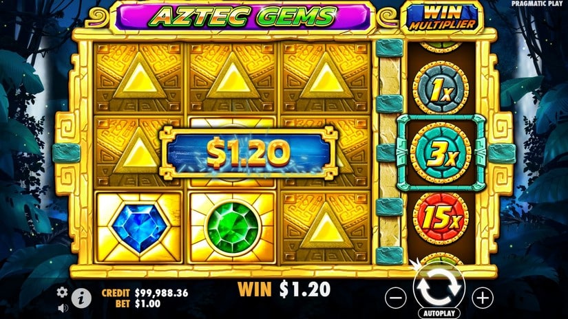 Aztec Gems slot screen 3