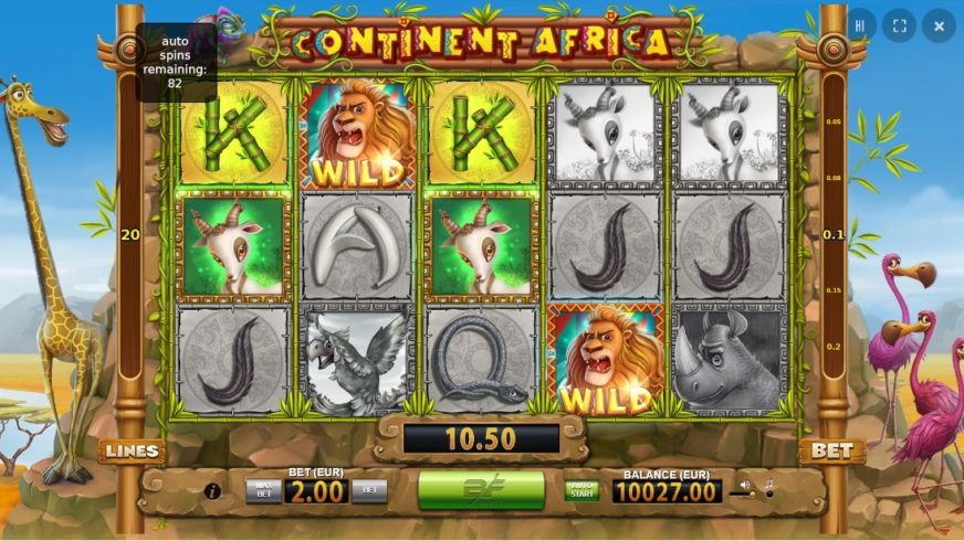 Continent Africa slot screen 3