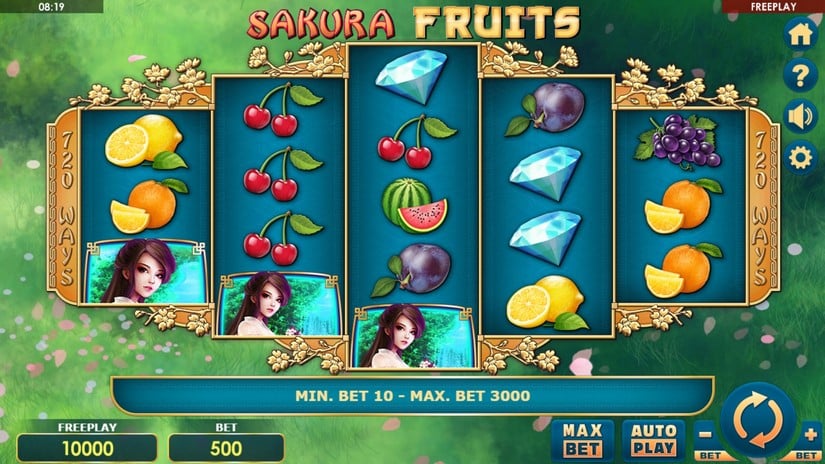 Sakura Fruits slot screen 1