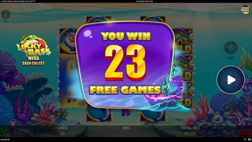 Lucky Bass: Mega Cash Collect slot screen 2