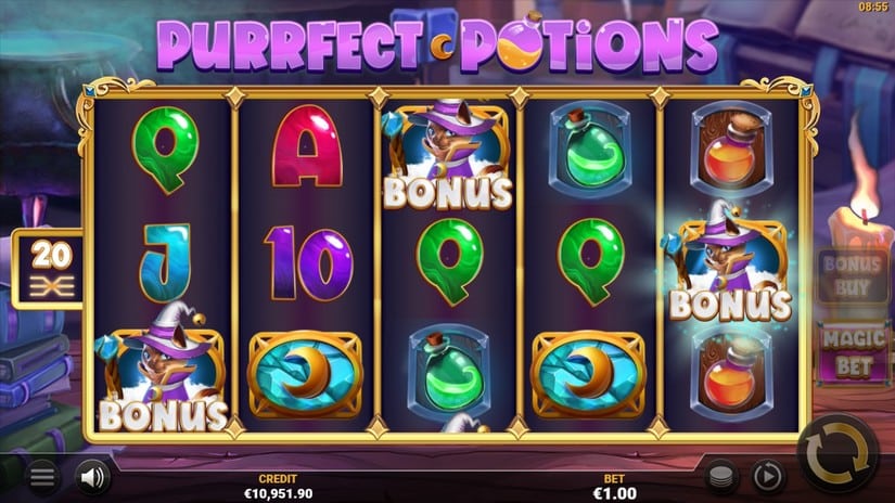 Purrfect Potions slot screen 2