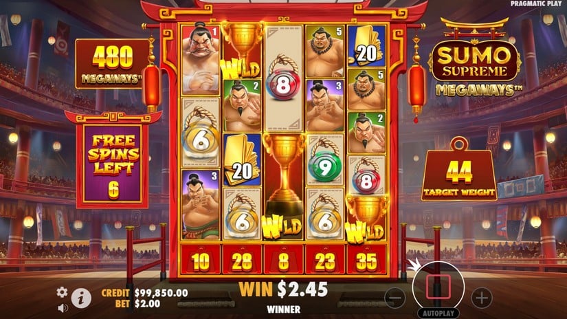 Sumo Supreme Megaways slot screen 4
