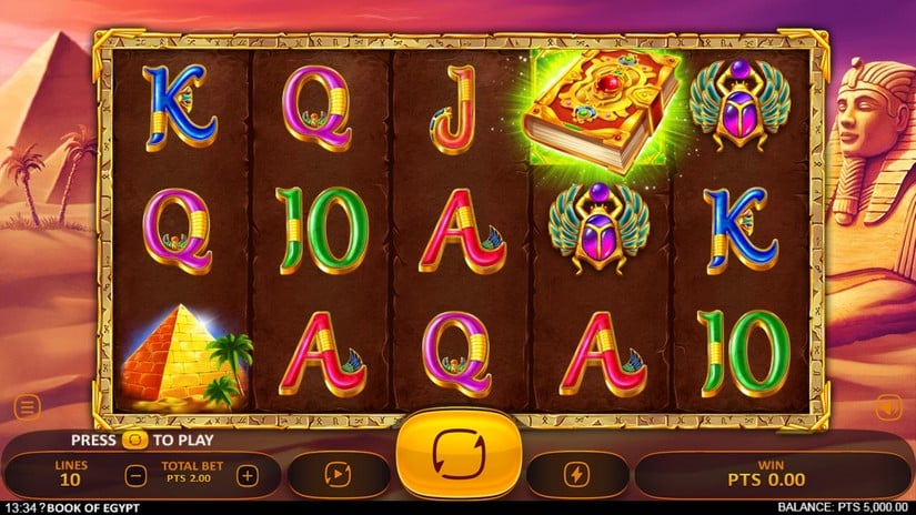 Book of Egypt slot screen 1