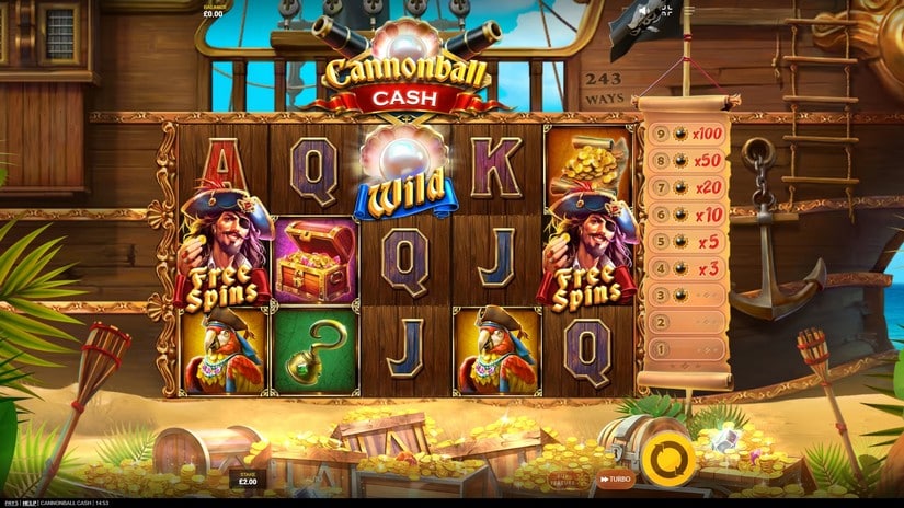 Cannonball Cash slot screen 2