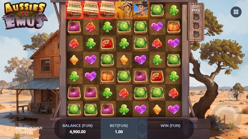 Aussies vs Emus slot screen 2