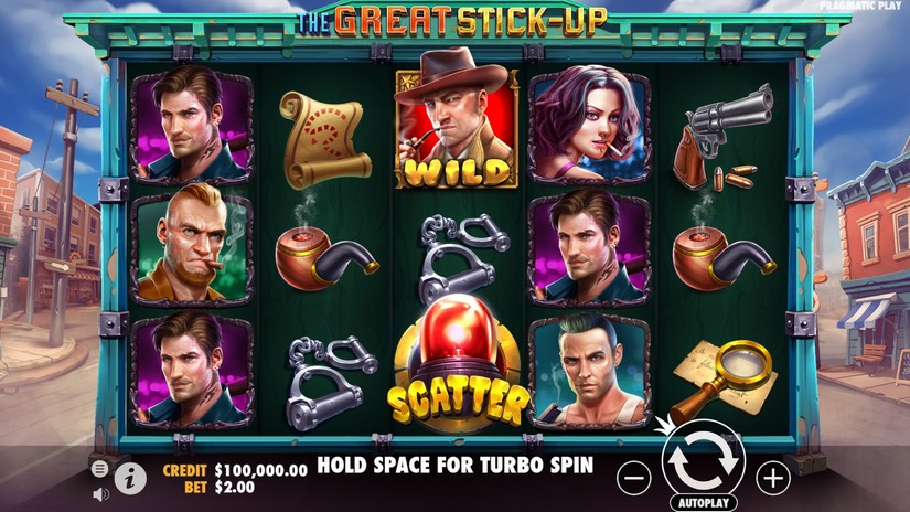 The Great Stick-Up slot screen 1
