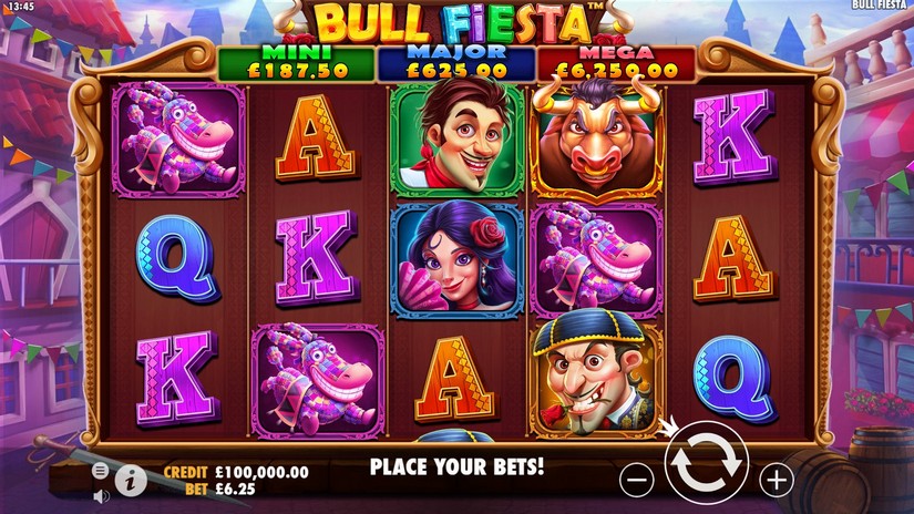 Bull Fiesta slot screen 1