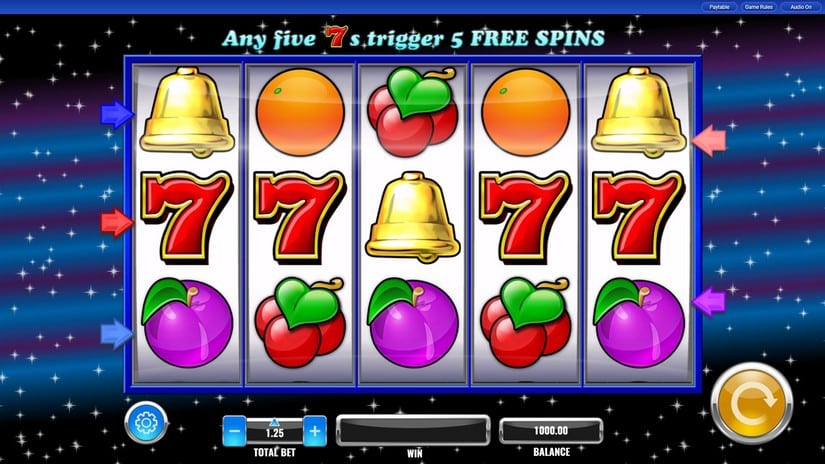 7s Wild slot screen 1