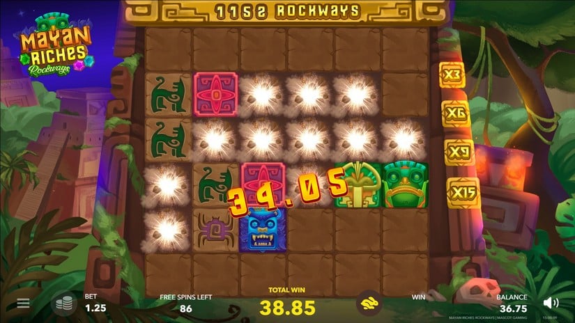 Mayan Riches Rockways slot screen 6