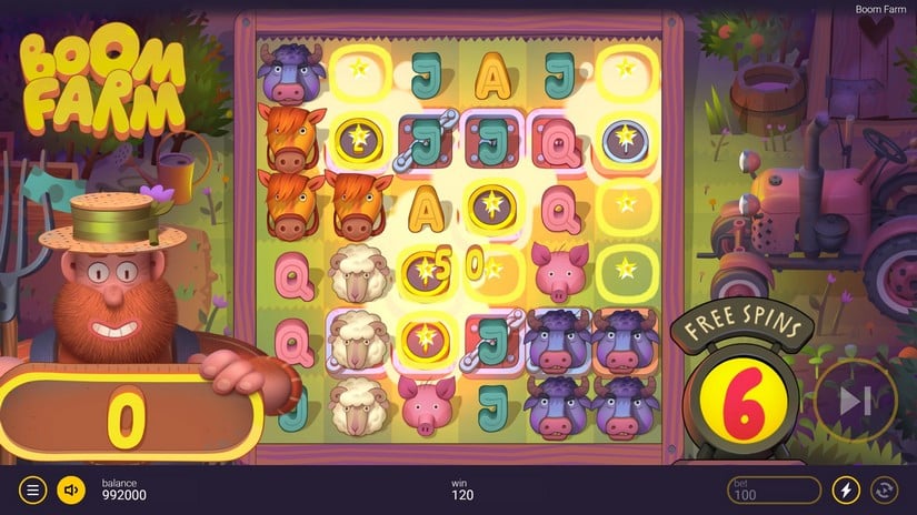 Boom Farm slot screen 4