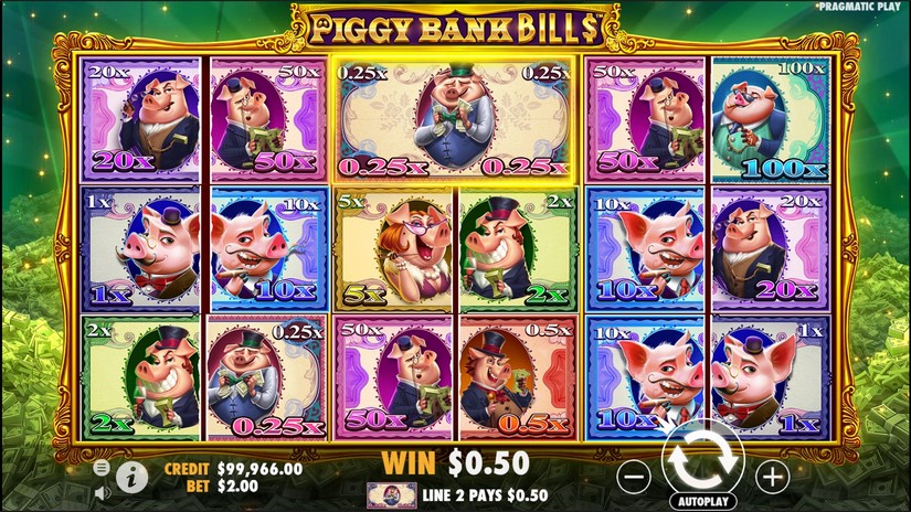 Piggy Bank Bills slot screen 3