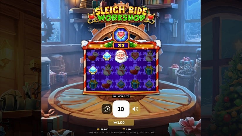 Santa’s Sleigh Workshop slot screen 3