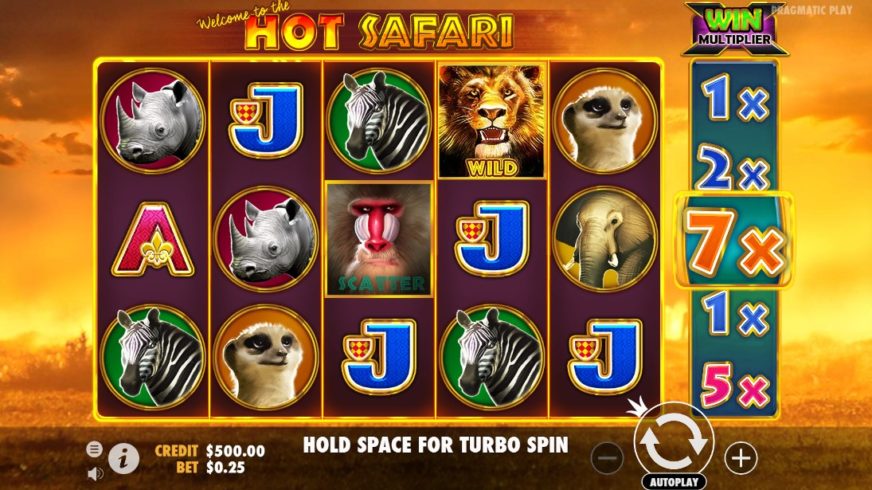 Hot Safari slot screen 1