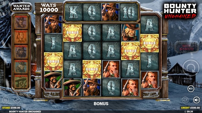 Bounty Hunter Unchained slot screen 2
