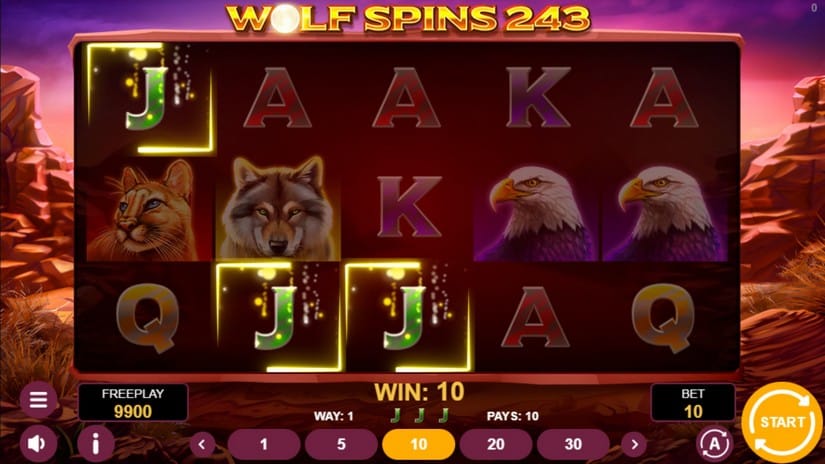 Wolf Spins 243 slot screen 2