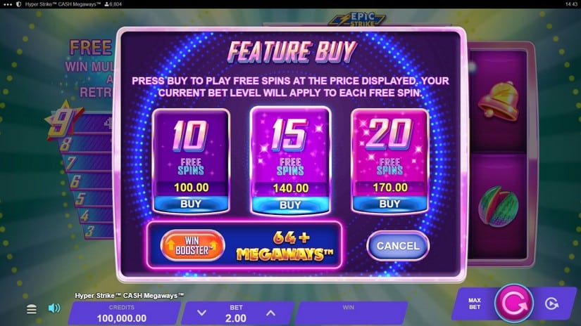 Hyper Strike Cash Megaways slot screen 2