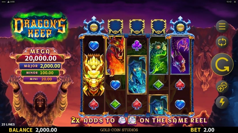 Dragon’s Keep slot screen 1