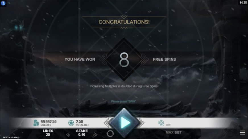 North Storm slot screen 3