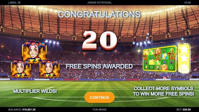 Joker Hit ‘n’ Goal slot screen 4