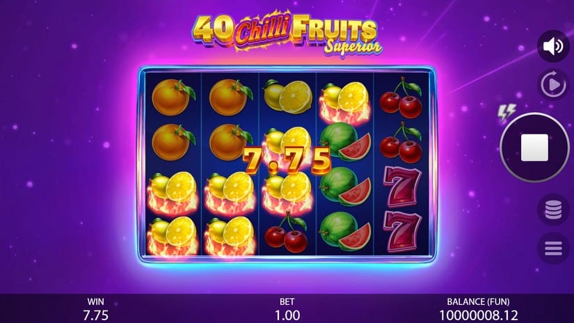 40 Chilli Fruits Superior slot screen 2