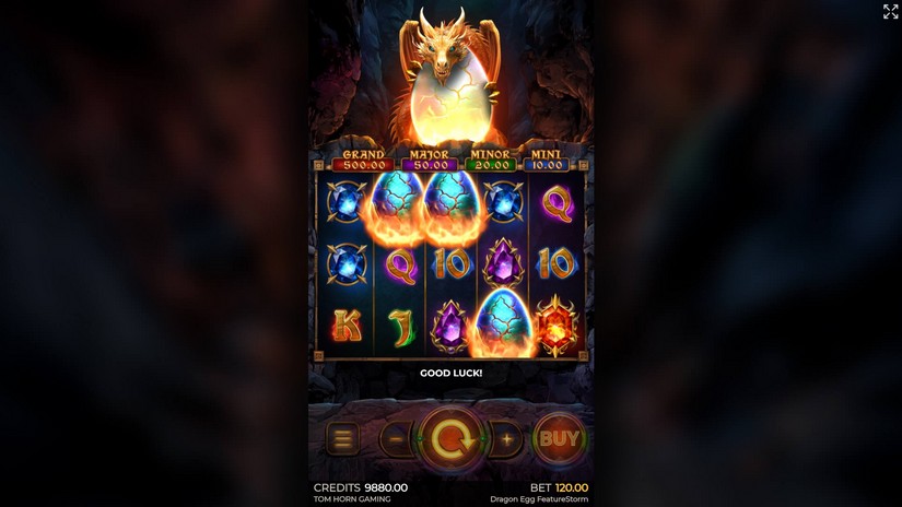 Dragon Egg slot screen 2