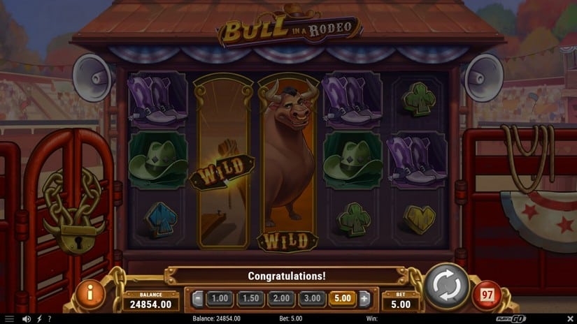 Bull in a Rodeo slot screen 4