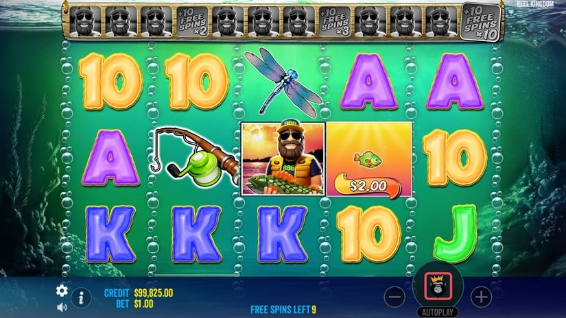 888 Big Bass Bonanza slot screen 3