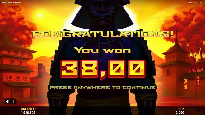 Rising Samurai Hold & Win slot screen 7