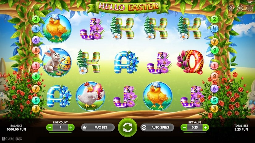 Hello Easter slot screen 1