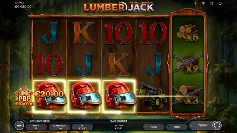 Lumber Jack slot screen 2